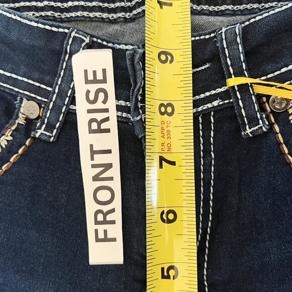 Celebrity Ace Women's Denim Jeans Size 7/28 Boot Cut Mid Rise Stretch Blue NWT - Picture 10 of 11